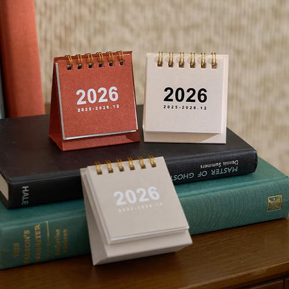 Calendario de escritorio mini sencillo 2026 – Calendario de mesa de pie compacto