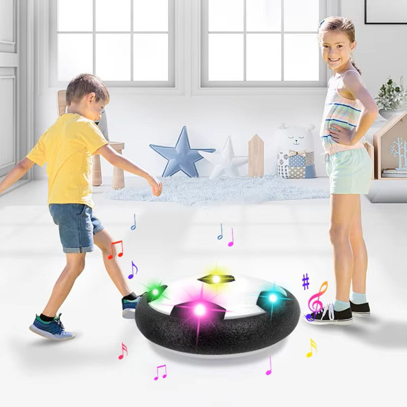 Brinquedo Bola de Futebol Flutuante LED para Crianças – Futebol Aéreo Flutuante para Interior e Exterior com Para-choques de Espuma Protetora – Desporto Interativo Iluminado para Meninos e Meninas