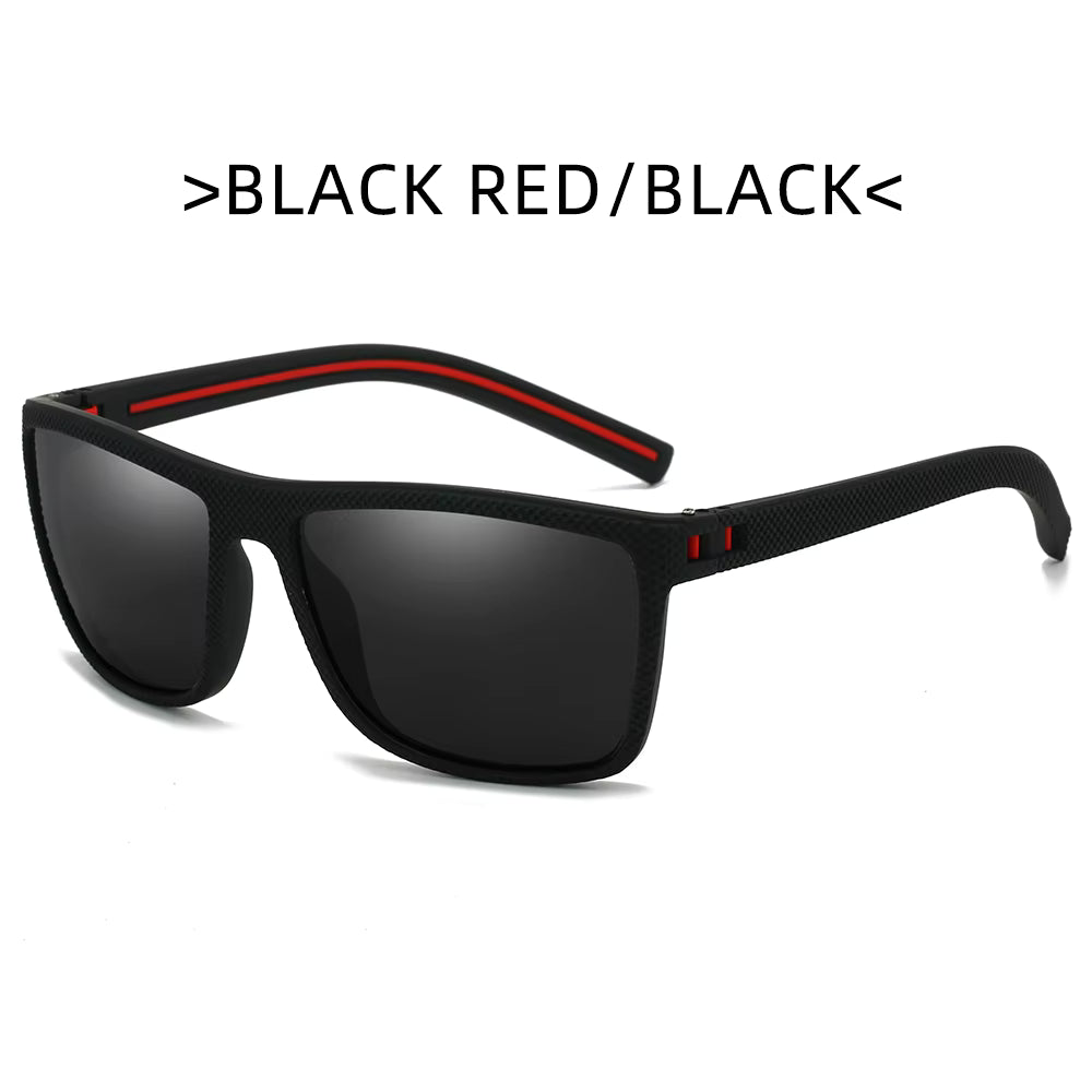 Óculos de Sol Desportivos Polarizados T218 para Homem – Armação Grande Quadrada Antirreflexo – Proteção UV Resistente a Impactos