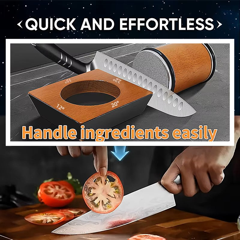 Rolling Knife Sharpener with 5 Angle Base