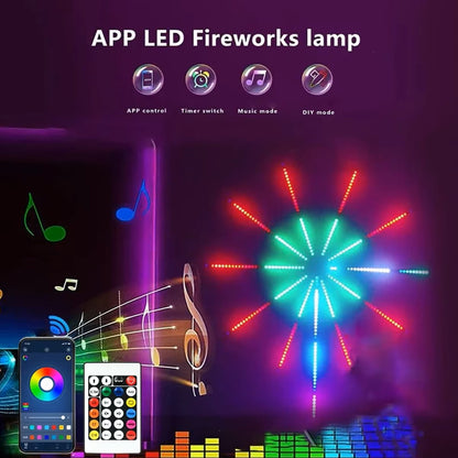 Fita de LED RGBIC Fogo de Artifício – Bluetooth + Controlo por Aplicação Luz Néon