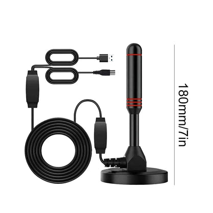 Antena Portátil de TV Digital HD com Amplificador (Interior e Exterior, DVB-T2)