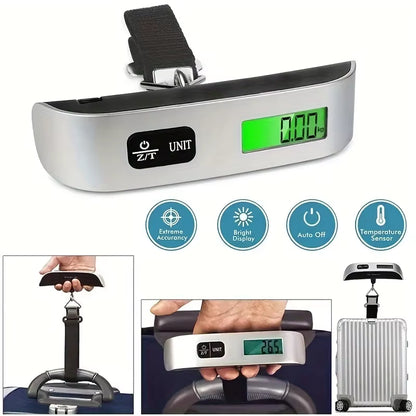 Portable Digital Luggage Scale – 50kg/110lb High Precision Handheld Suitcase Scale