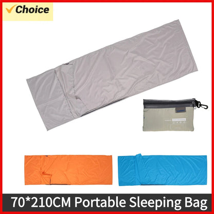 Forro de Saco Cama Portátil com Fronha para Viagens e Campismo