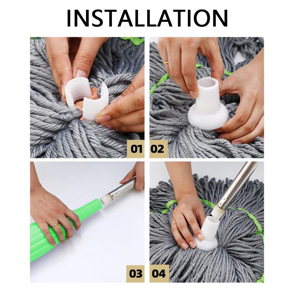 Hands-Free Rotating Microfiber Floor Mop