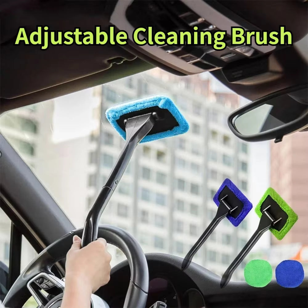 Long-Handled Windshield Cleaning Tool – Extendable Microfiber Glass Washer
