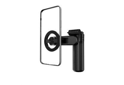 Pau de Selfie Magnético Mini 4 em 1 com Tripé – Suporte de Telemóvel Rotativo 360° Compatível com MagSafe e Controlo Remoto Bluetooth