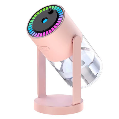 Humidificador portátil con proyector de cielo estrellado - Máquina de niebla ultrasónica y luz de galaxia giratoria 2 en 1 para el hogar, el coche y el dormitorio