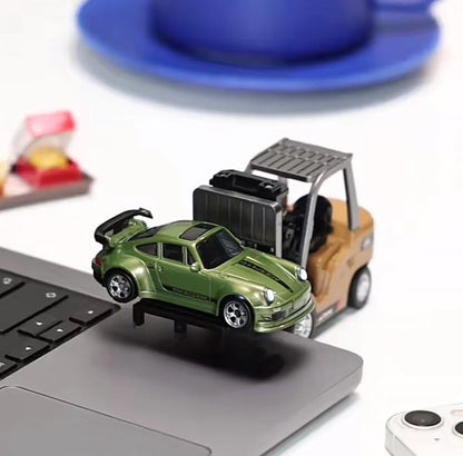 Remote-Controlled Alloy Forklift Engineering Vehicle Model