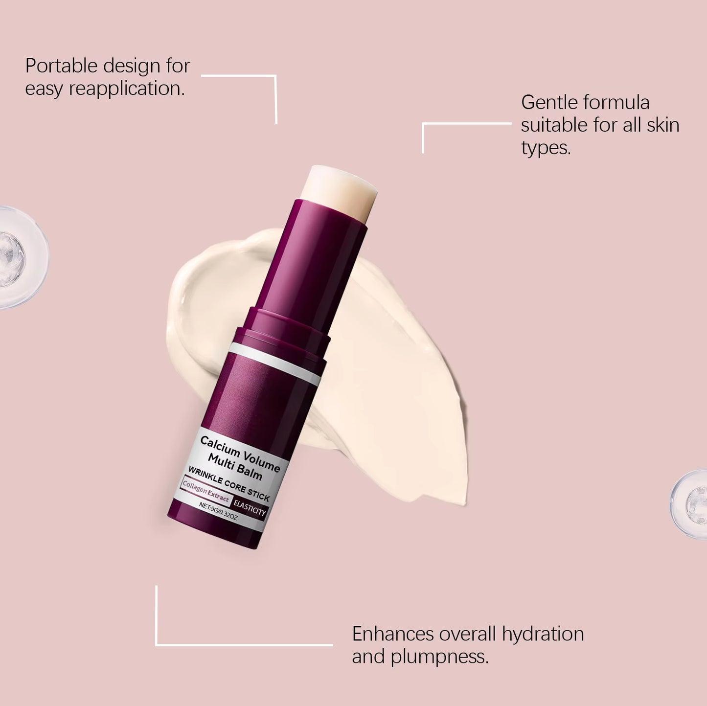 Barra iluminadora de calcio multi-bálsamo – Humectante facial y de cuello antienvejecimiento