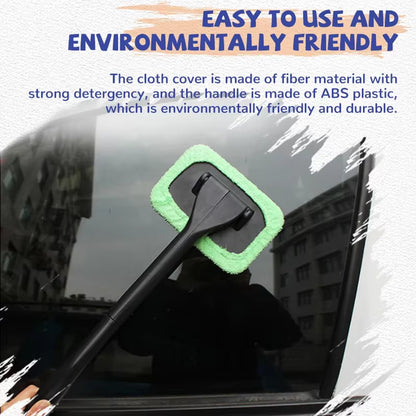 Long-Handled Windshield Cleaning Tool – Extendable Microfiber Glass Washer