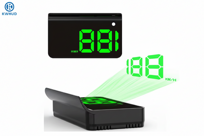 KWHUD Visor Universal de Carro – Conta-quilómetros GPS e Projetor de Velocidade para Para-brisas, USB Plug & Play para Todos os Veículos