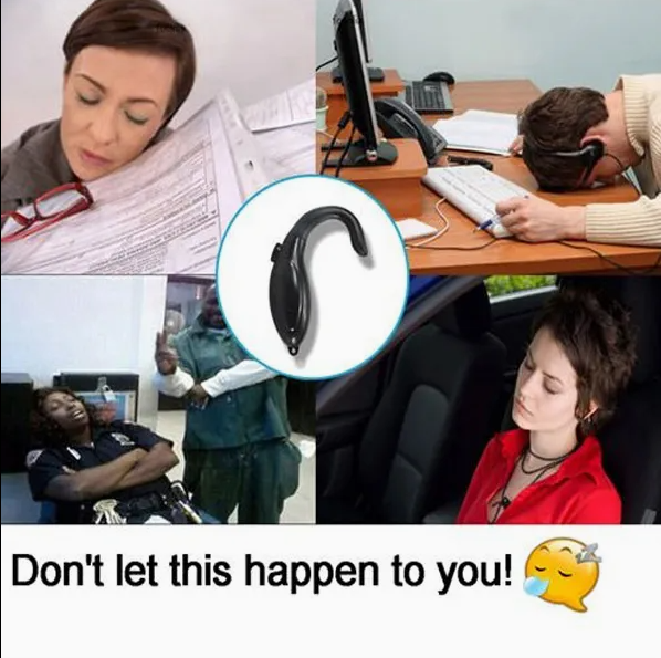 ABS Vibration Anti-Sleep Alarm for Drivers – Fatigue Warning Device, Ear-Mounted Stay Awake Safety Alert for Long Distance Driving