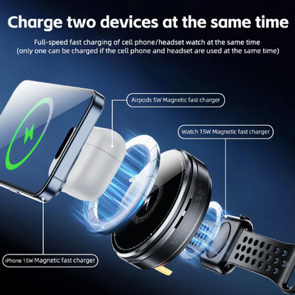 Ultra-Slim Zinc Alloy Wireless Charging Pad – Premium Qi-Certified Fast Charger