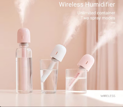 Humidificador Portátil Sem Fios para Garrafa – Mini Difusor de Ar Recarregável e Criador de Névoa Fria