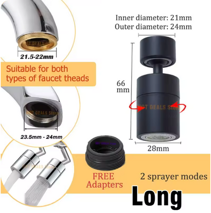 Burbujeador antisalpicaduras de doble función