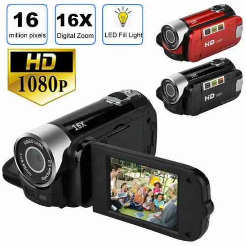 Câmara de Vídeo Digital Full HD 1080p com Ecrã Rotativo