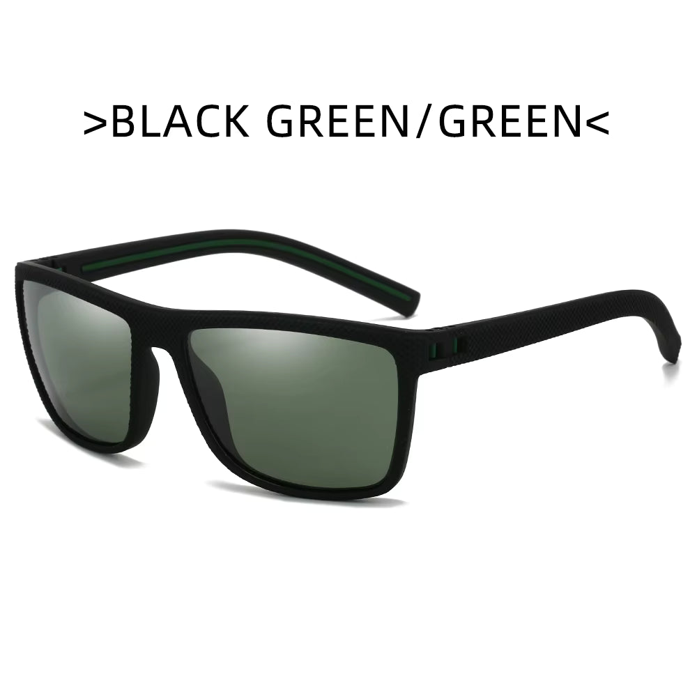 Óculos de Sol Desportivos Polarizados T218 para Homem – Armação Grande Quadrada Antirreflexo – Proteção UV Resistente a Impactos