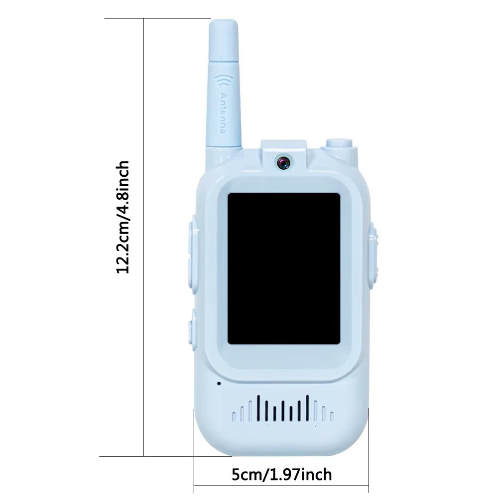 Conjunto de Walkie-Talkies para Crianças – Pack de 2 Rádios Recarregáveis de Longo Alcance com Ecrã de Vídeo para Crianças