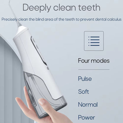 Portable Cordless Water Flosser – 310ml Large Water Tank Oral Irrigator – USB Rechargeable