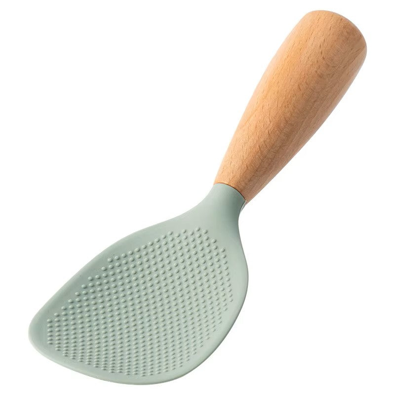 Cuchara de cocina antiadherente de silicona prémium – Resistente a altas temperaturas y antiquemaduras, cuchara para arroz