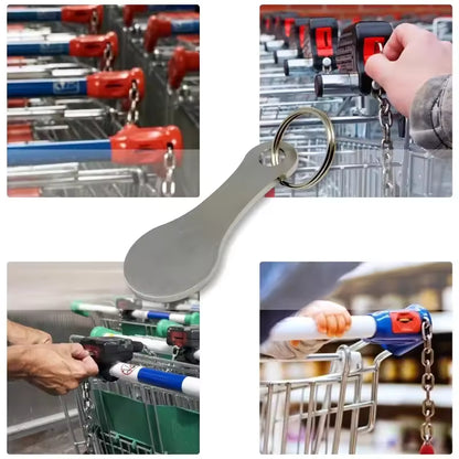 Premium Stainless Steel Shopping Cart Token Keychain