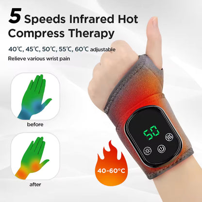 2-in-1 Heated Vibration Wrist Massager