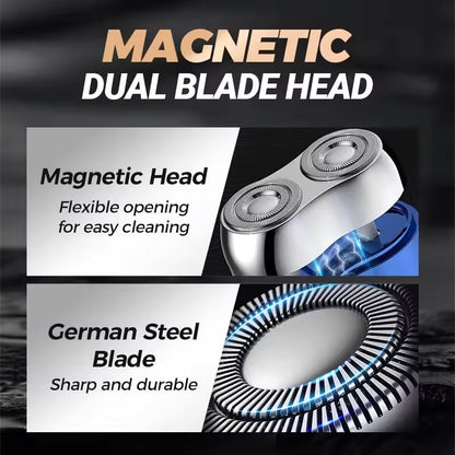 Mini Magnetic Double-Head Electric Shaver