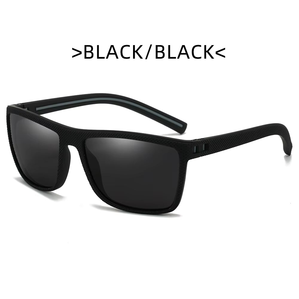 Óculos de Sol Desportivos Polarizados T218 para Homem – Armação Grande Quadrada Antirreflexo – Proteção UV Resistente a Impactos