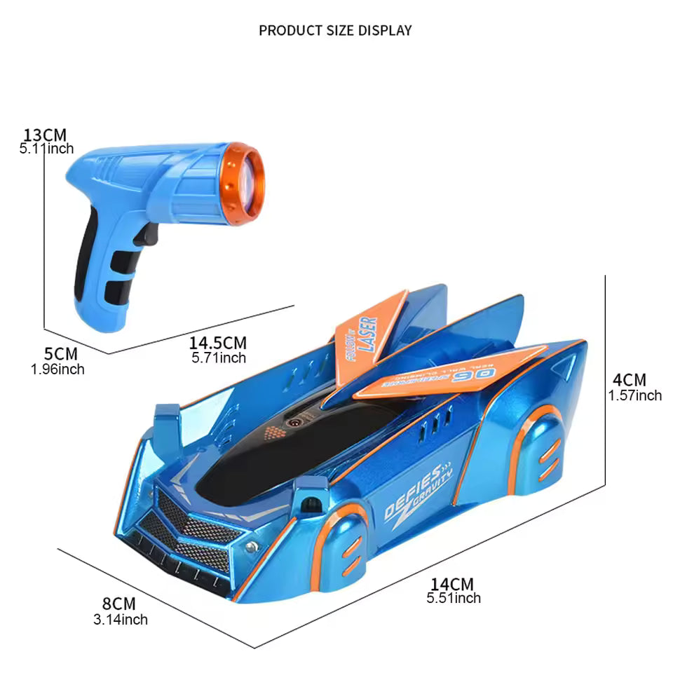 Carro de Controlo Remoto de Parede - Modo Duplo de Rotação 360° com Faróis