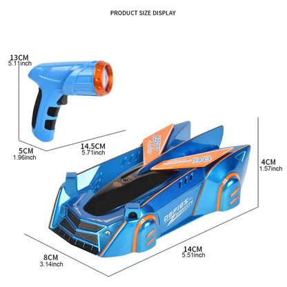Carro de Controlo Remoto de Parede - Modo Duplo de Rotação 360° com Faróis