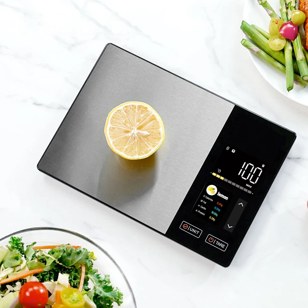 Balança de Cozinha Smart Nutrition – Balança Alimentar em Aço Inoxidável com Aplicação