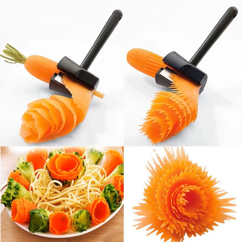 Cortador de Verduras en Espiral – Herramienta Manual de Cocina para Cortar y Decorar