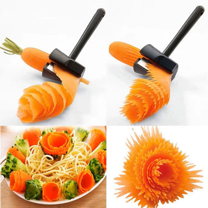 Cortador de Verduras en Espiral – Herramienta Manual de Cocina para Cortar y Decorar