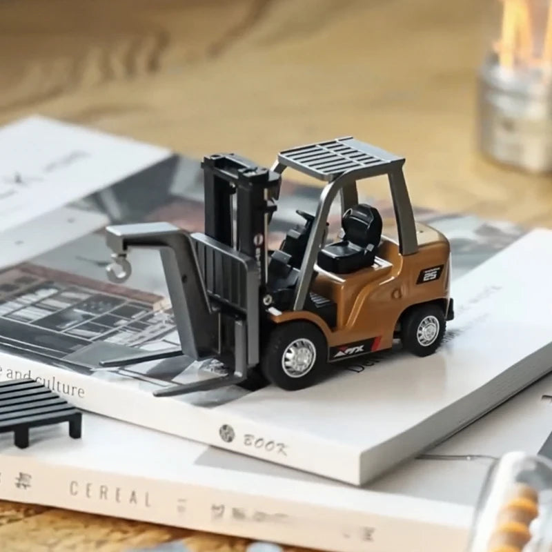 Remote-Controlled Alloy Forklift Engineering Vehicle Model