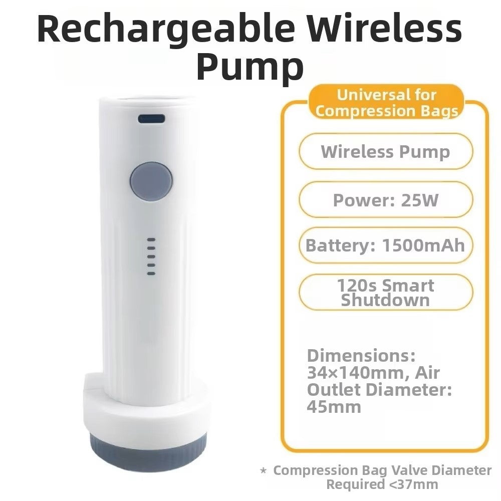 Rechargeable Wireless Mini Vacuum Compression Bag Air Pump – USB