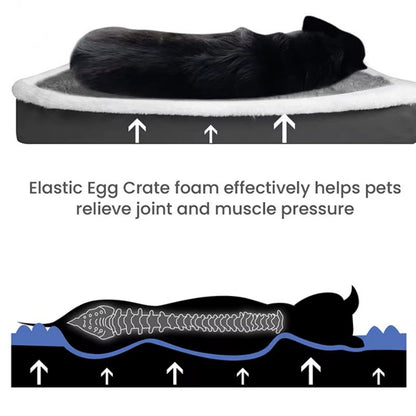 Alfombrilla Lavable para Cama de Perro de Peluche – Funda Extraíble con Cremallera, Cojín Ortopédico Elástico para Dormir para Gatos y Perros – Pequeño/Mediano