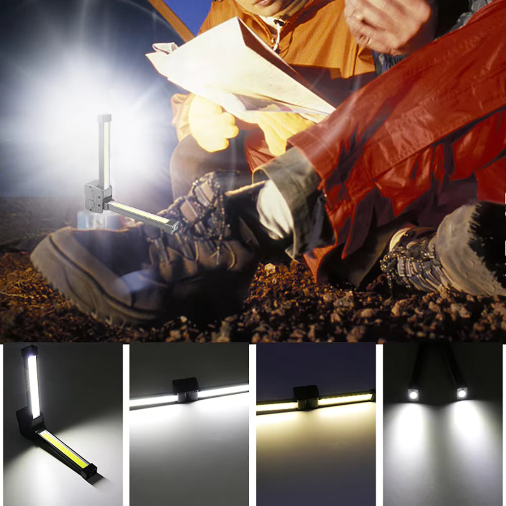 XPE LED Camping Light - USB Rechargeable COB Handheld Torch - Multifunction Lamp for Hiking & Emergencies