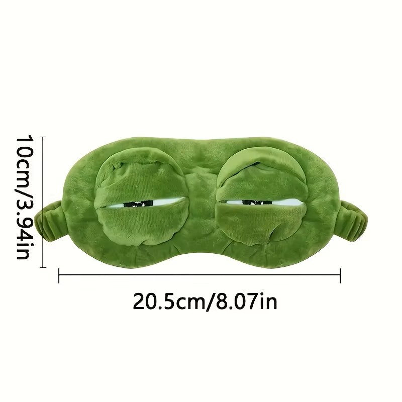 Máscara de Sapo 3D para Dormir – Viseira Suave para Olhos Naturais