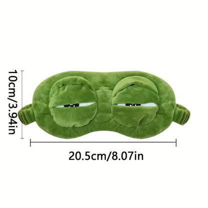 Máscara de Sapo 3D para Dormir – Viseira Suave para Olhos Naturais