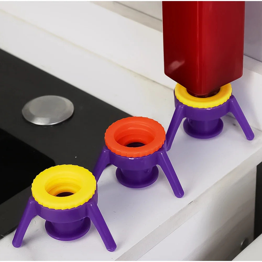 Leakproof Upside-Down Bottle Holder Caps (3-Piece Set)