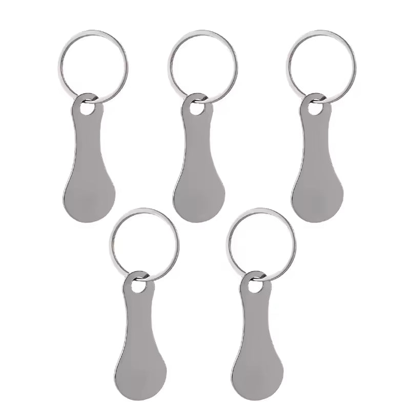 Premium Stainless Steel Shopping Cart Token Keychain