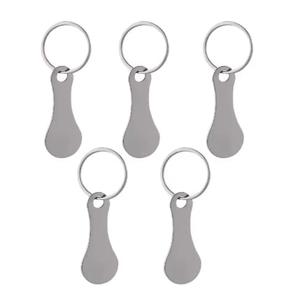 Premium Stainless Steel Shopping Cart Token Keychain