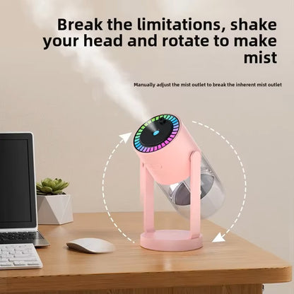 Humidificador portátil con proyector de cielo estrellado - Máquina de niebla ultrasónica y luz de galaxia giratoria 2 en 1 para el hogar, el coche y el dormitorio