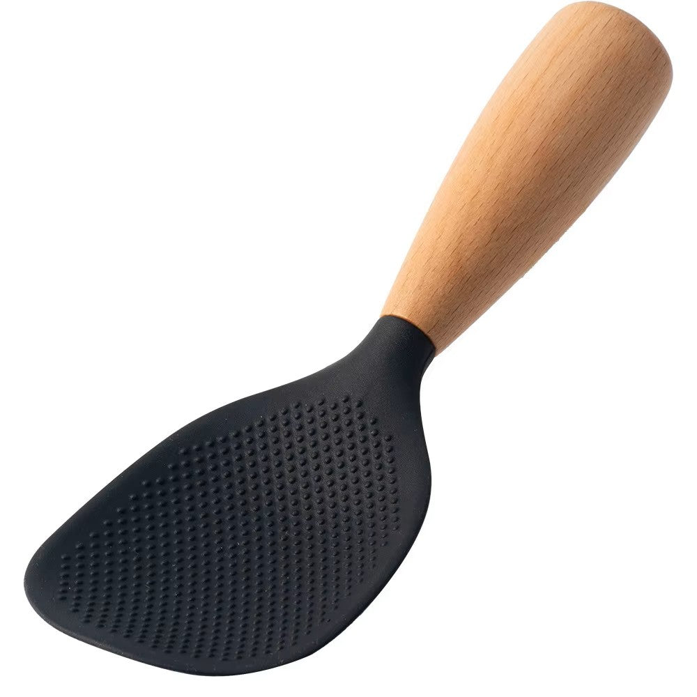 Cuchara de cocina antiadherente de silicona prémium – Resistente a altas temperaturas y antiquemaduras, cuchara para arroz