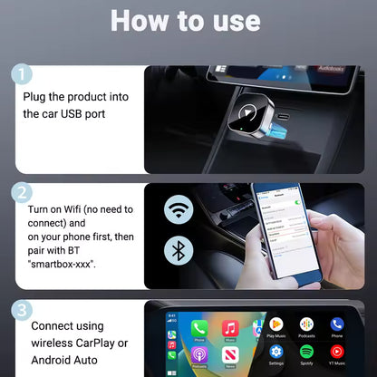 2-in-1 Universal Wireless Car Adapter