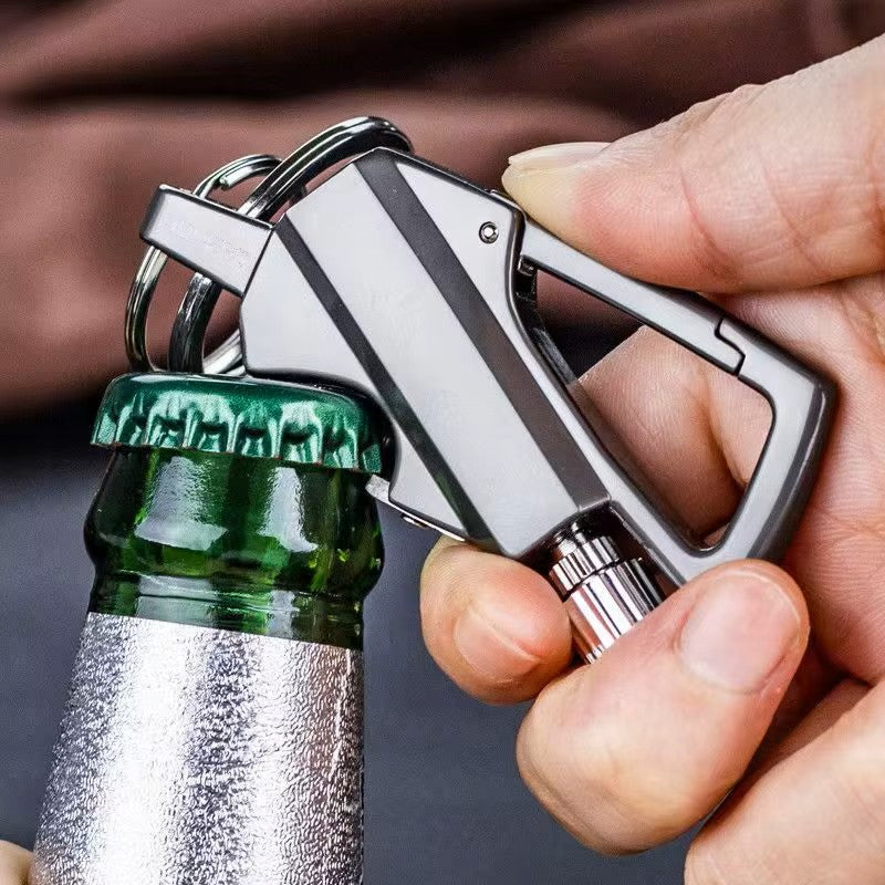 Isqueiro de Sobrevivência a Querosene – Chaveiro de Metal, À Prova de Água e Vento