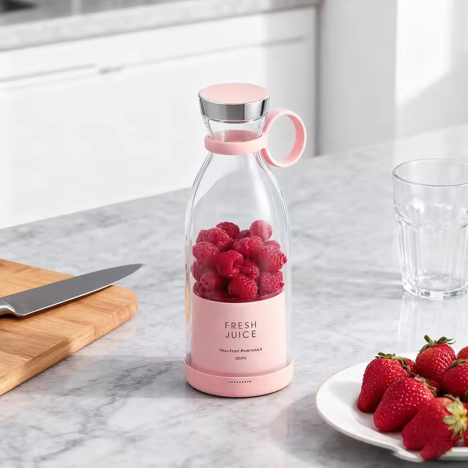 Minibatidora portátil y botella para zumos – Carga inalámbrica USB