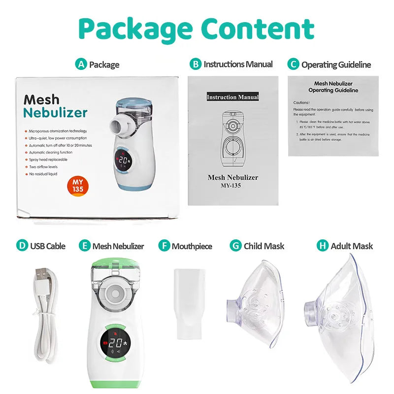 Portable Handheld Digital Mesh Nebulizer