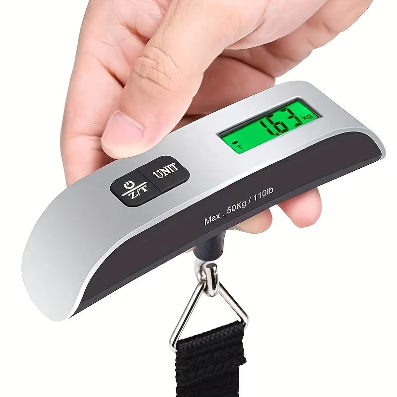 Portable Digital Luggage Scale – 50kg/110lb High Precision Handheld Suitcase Scale